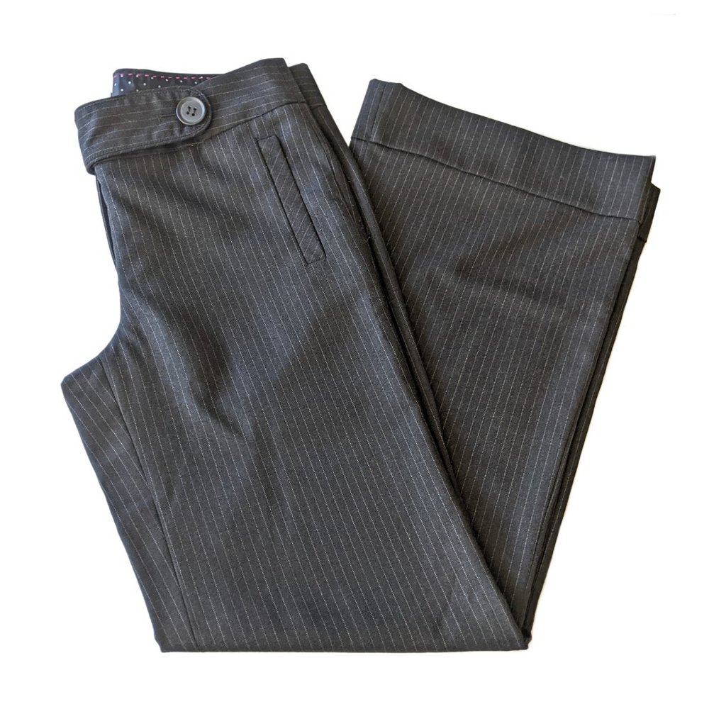 J.CREW Favorite Fit Pin-Stripe Cuffed Trouser Pants Size 8